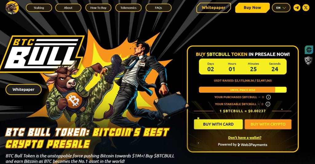 Bitcoin Bull (BTCBULL) altcoins presale website.