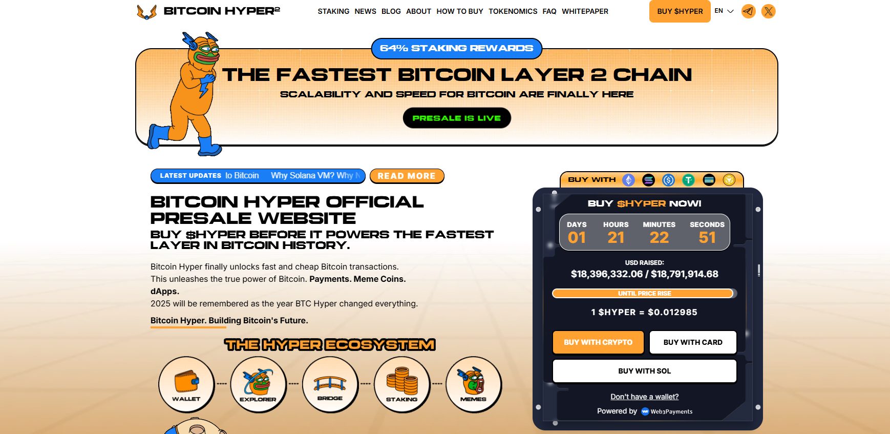 Bitcoin Hyper best crypto presale website.